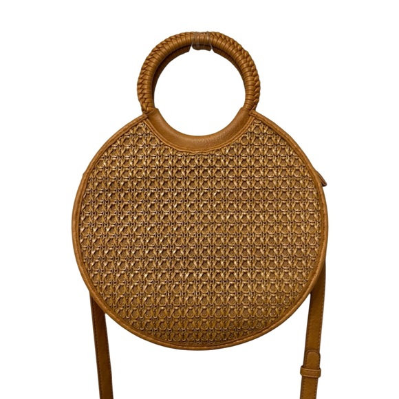 Round Woven Satchel - Picture 3 of 10